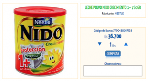 leche nido stock