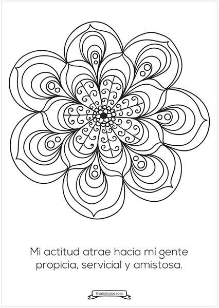 actitud - mandalas para pintar - frugalisima