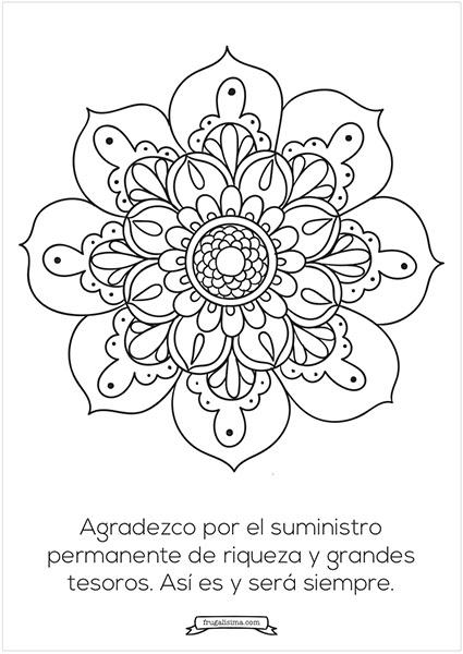 riqueza - mandalas para pintar - frugalisima