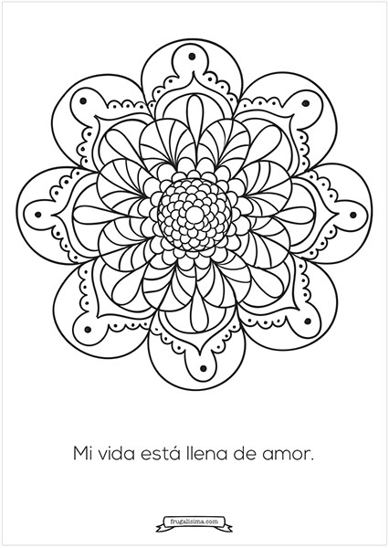 amor - mandalas para pintar - frugalisima