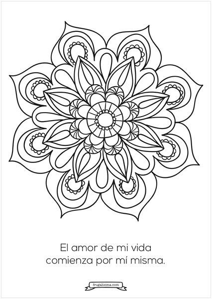 autoestima - mandalas para pintar - frugalisima