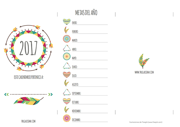 Calendario 2017: Seis Hermosos diseños para descargar gratis | Frugalisima