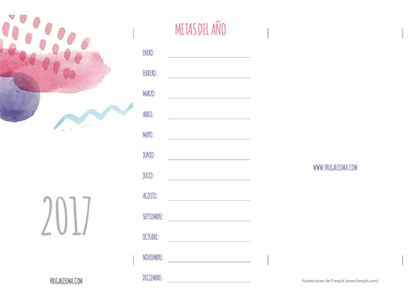 Calendario 2017: Seis Hermosos diseños para descargar gratis | Frugalisima