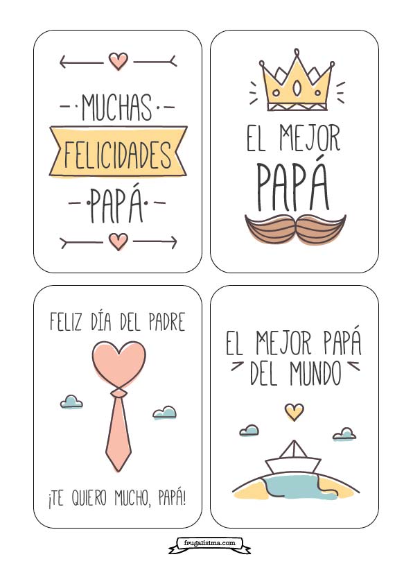 Tarjetas Dia del padre - imprimibles gratis - frugalisima