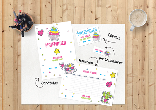 Vuelta a clases - Papelería personalizada de Frugalisima